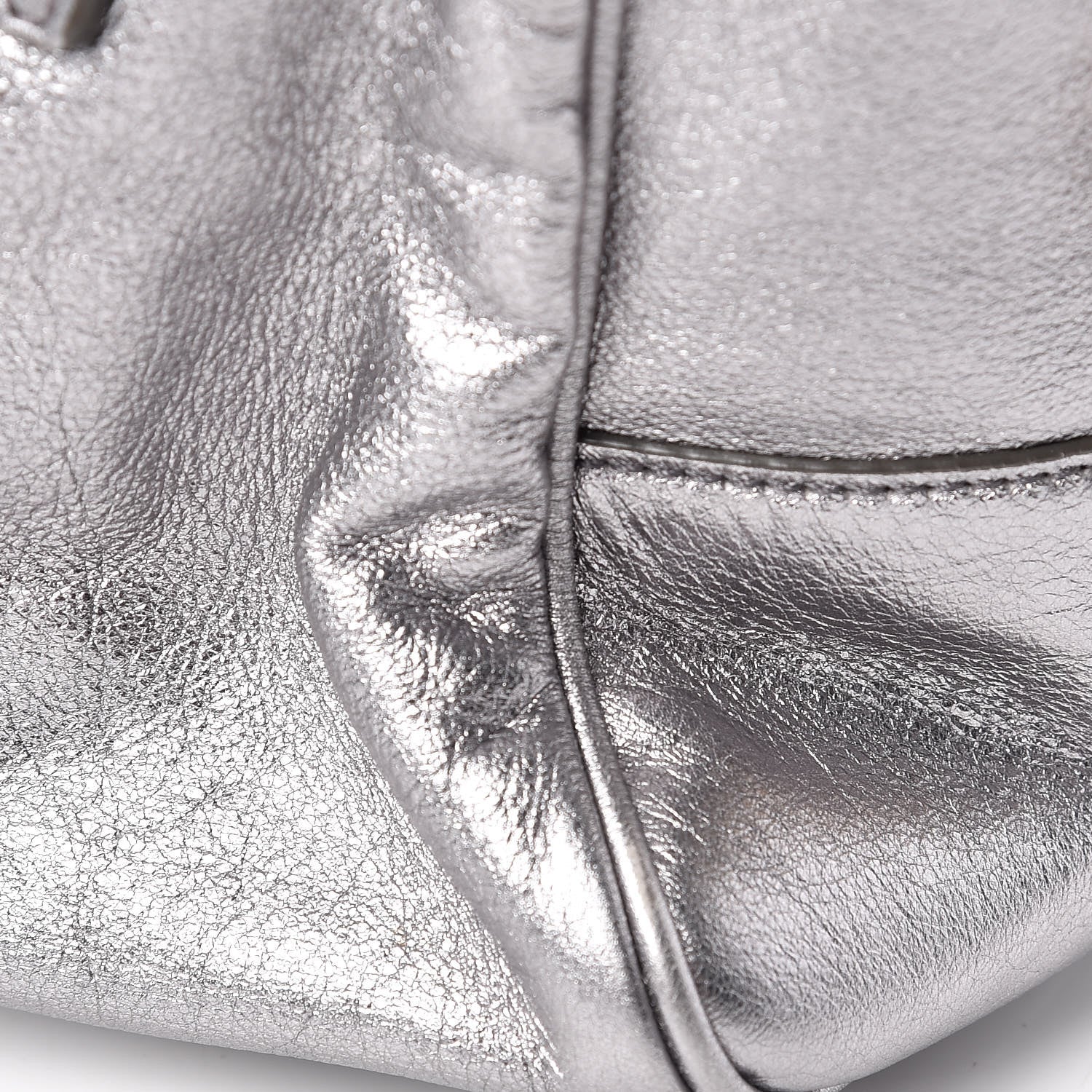 Saint Laurent Metallic Calfskin Y-Mail Mini Bag Silver 9 of 11