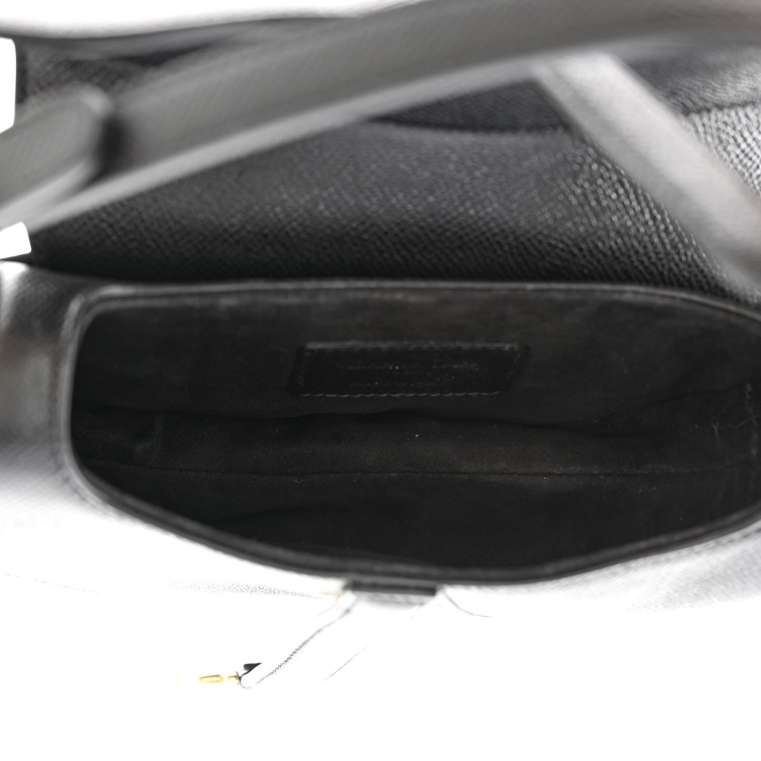 Christian Dior Grained Calfskin Mini Saddle Bag Black 5 of 10