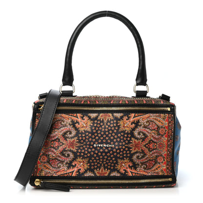 Givenchy Lambskin Paisley Print Medium Pandora Brown Multicolor 1 of 4