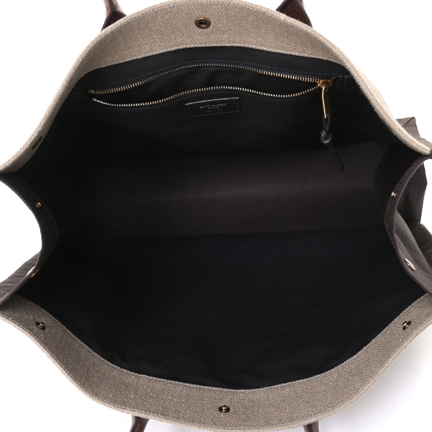 Linen Calfskin Rive Gauche Tote Natural