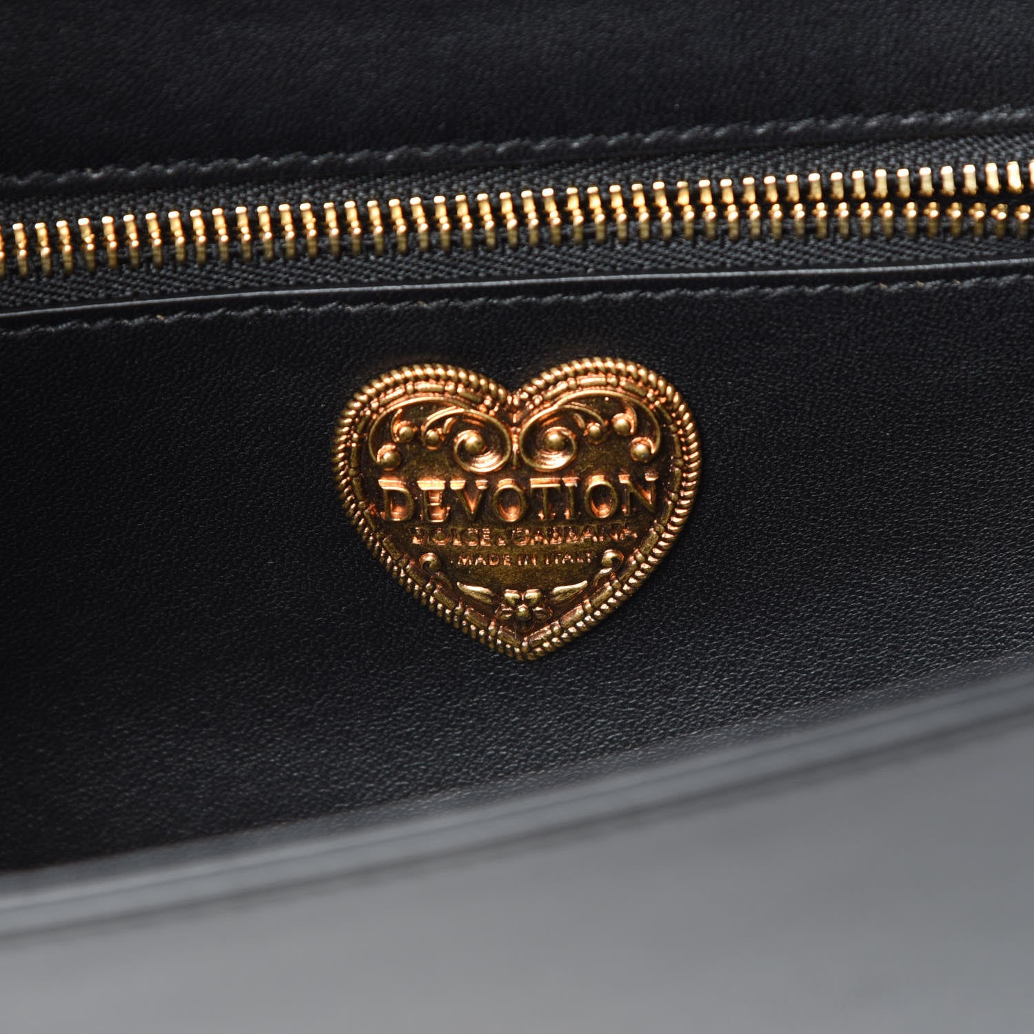 Dolce & Gabbana Calfskin Medium Devotion Crossbody Bag Black 6 of 9