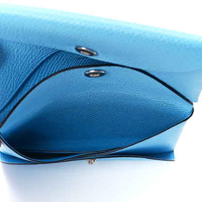 Hermes Epsom Calvi Duo Card Case Celeste 5 of 13