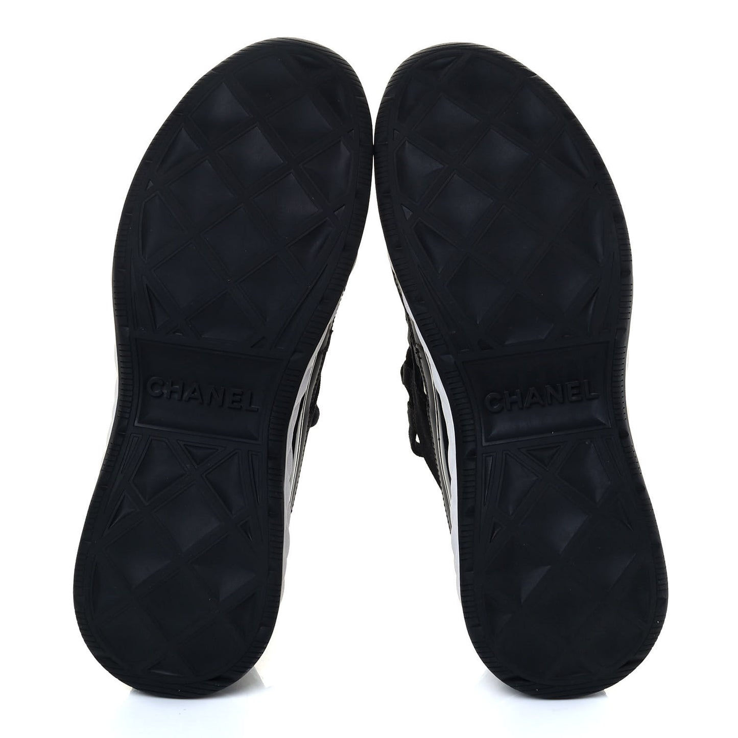 Velvet Calfskin Mixed Fibers CC Sneakers 39 Black