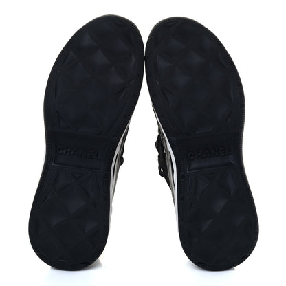 Chanel Velvet Calfskin Mixed Fibers CC Sneakers 39 Black 4 of 7