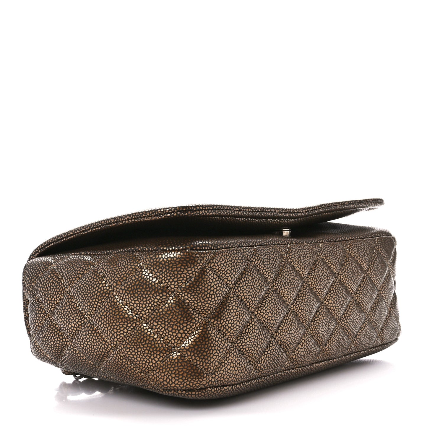 Metallic Caviar Medium Timeless CC Flap Bronze