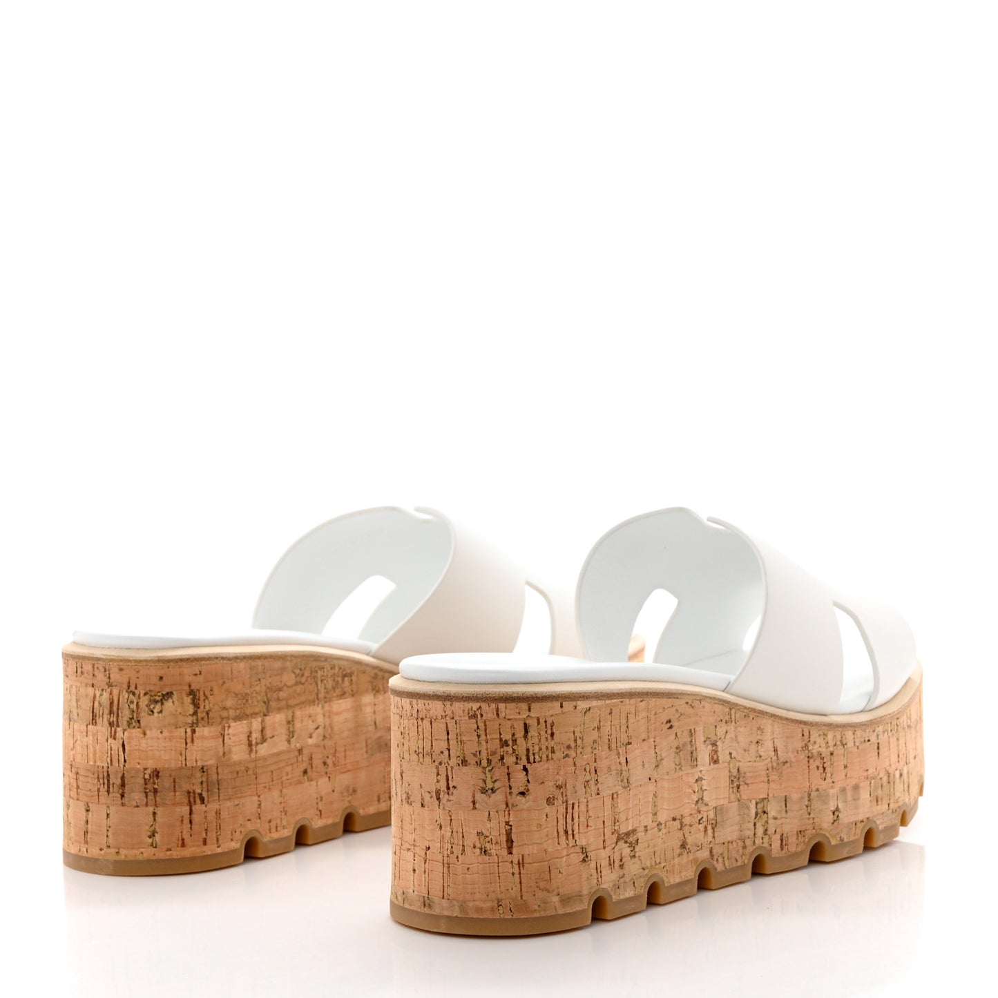 Calfskin Cork Eze 30 Sandals 40 White