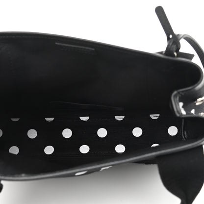 Balenciaga Cotton Canvas Polka Dot Navy Cabas XS Black White 5 of 10