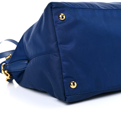 Prada Tessuto Nylon Saffiano Tote Bluette 7 of 19
