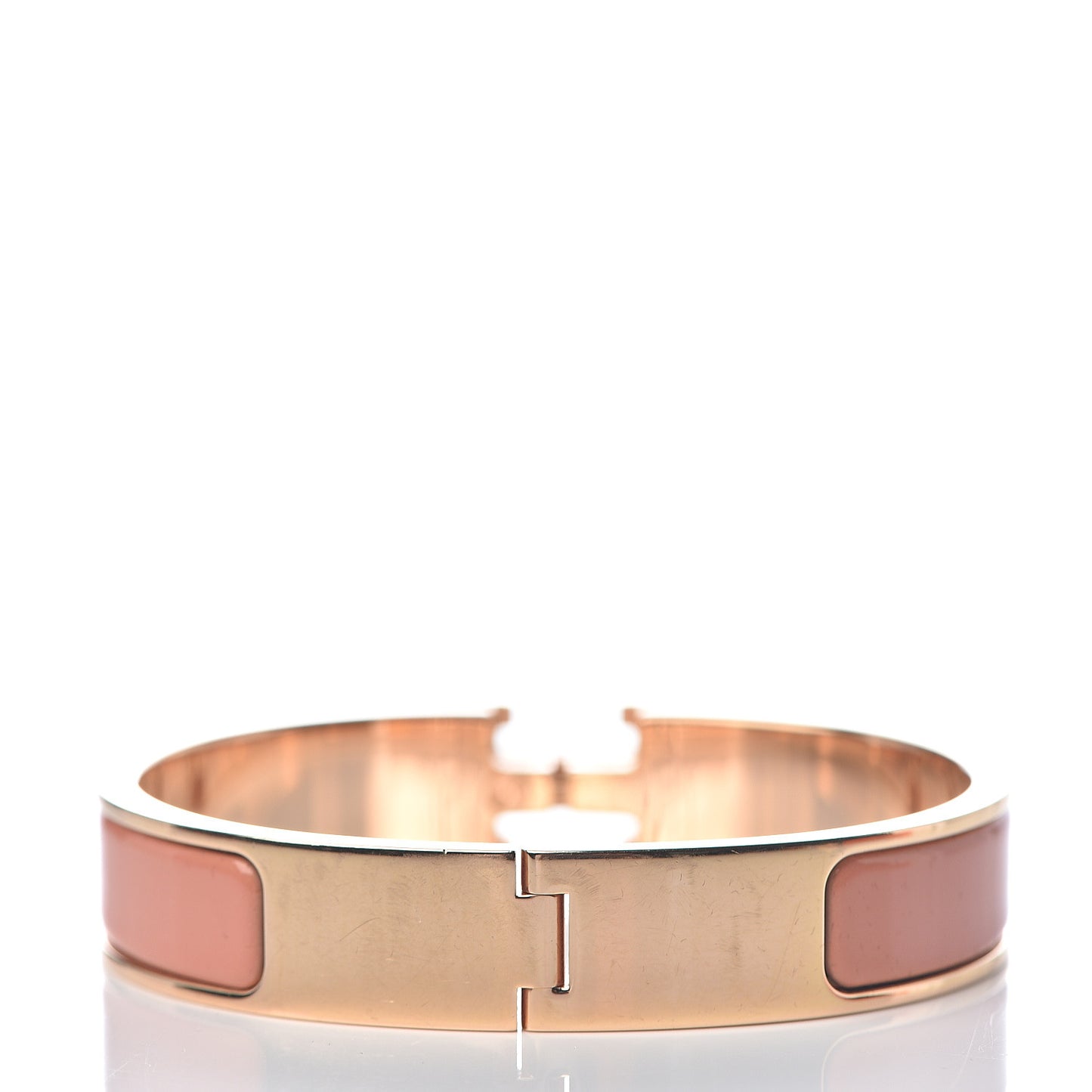 Enamel Narrow Clic Clac H Bracelet PM Peach Melba