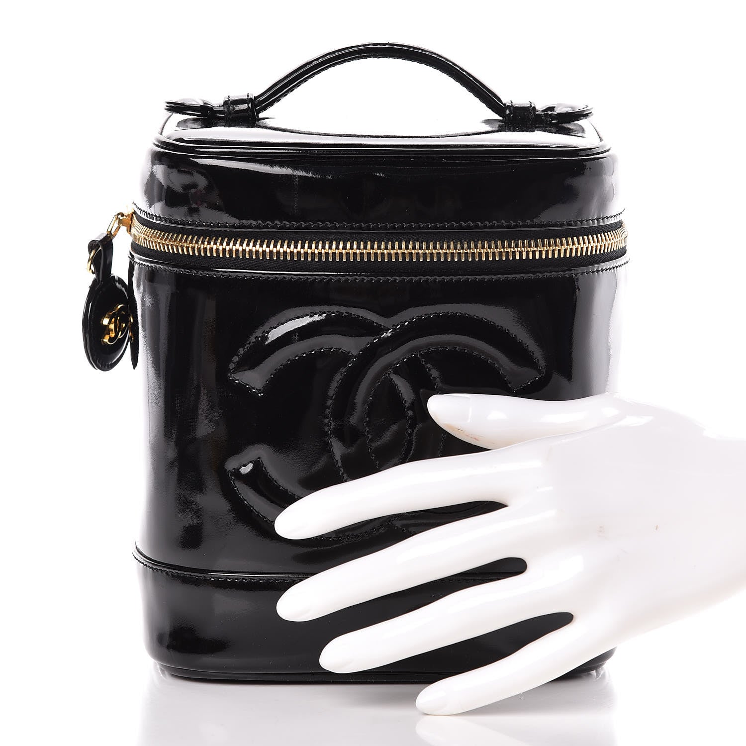 Chanel Patent Vanity Cosmetic Case Black 2 of 16