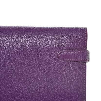 Hermes Chevre Mysore Kelly Longue Wallet Violet 11 of 15