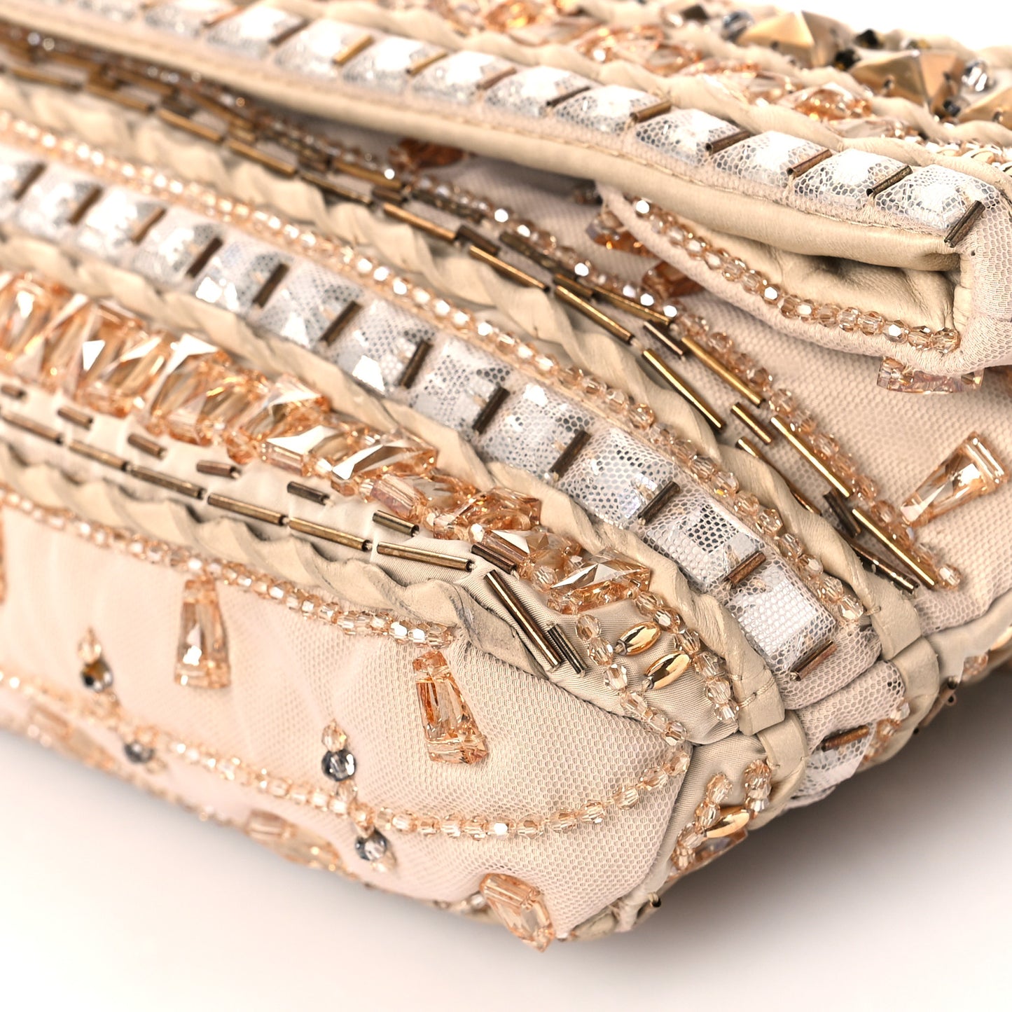 Canvas Crystal Embellished Altair Clutch