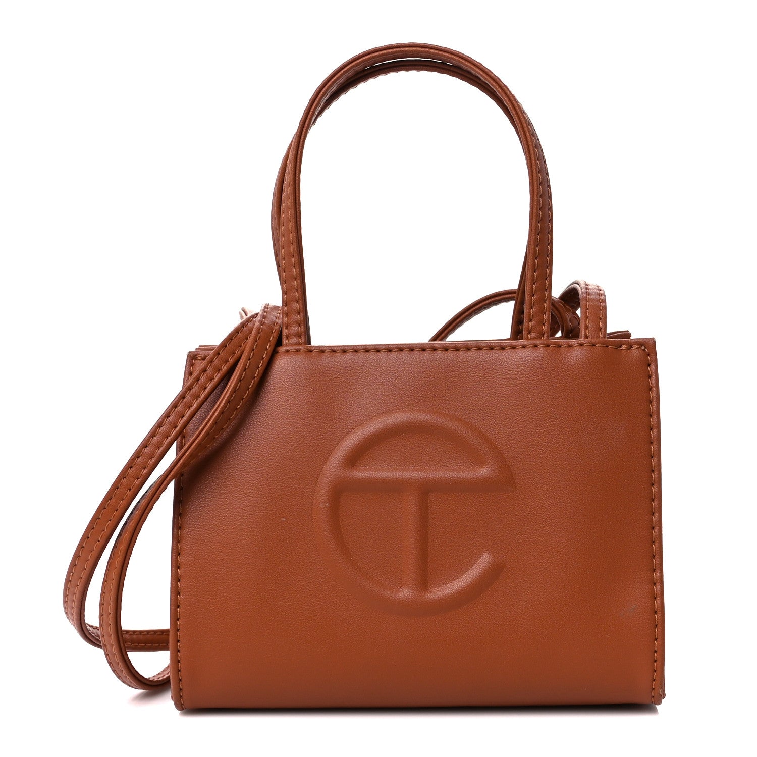 Telfar Vegan Leather Small Shopping Bag Tan 1 of 11
