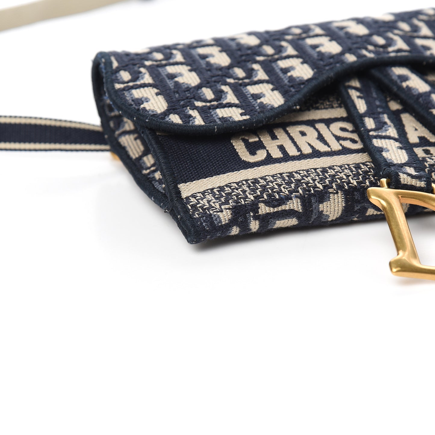 Oblique Slim Saddle Pouch Blue