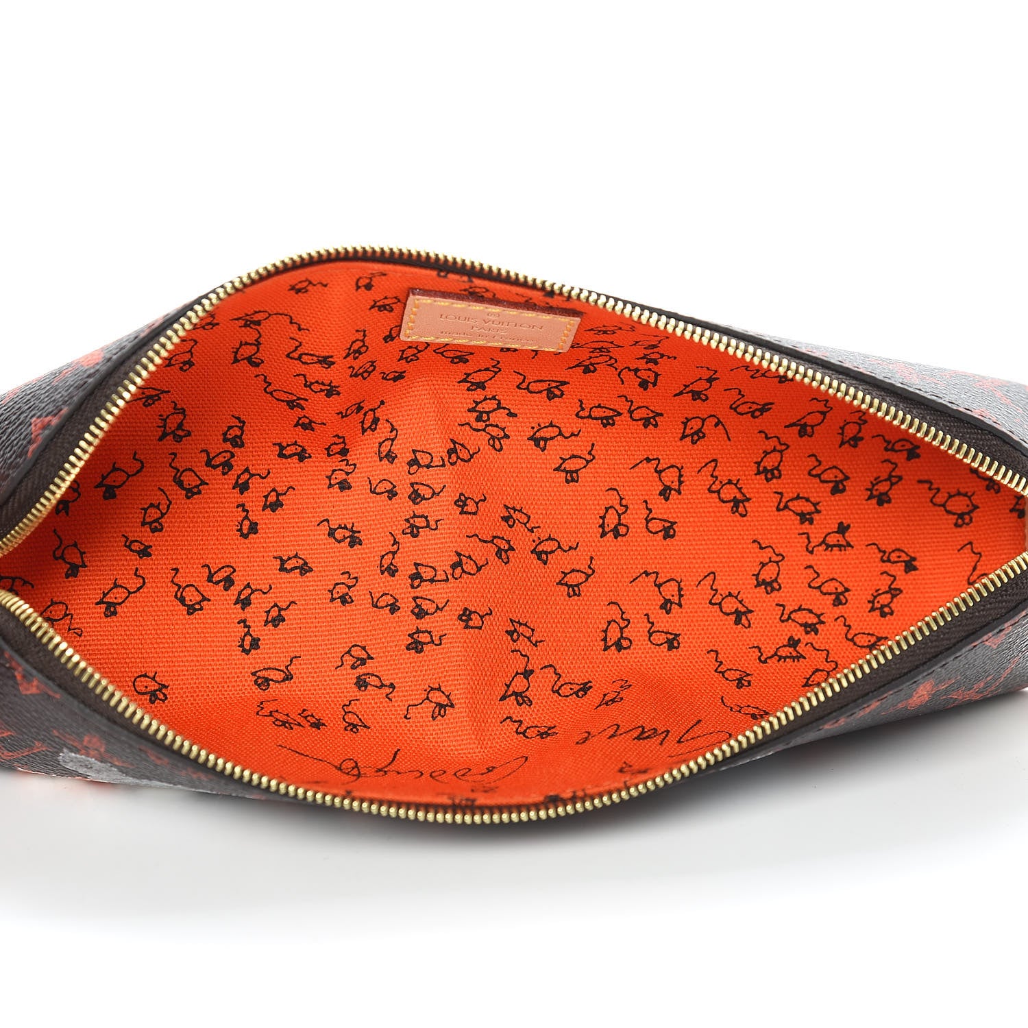 Louis Vuitton Catogram Elizabeth Pouch Orange Marron 5 of 10
