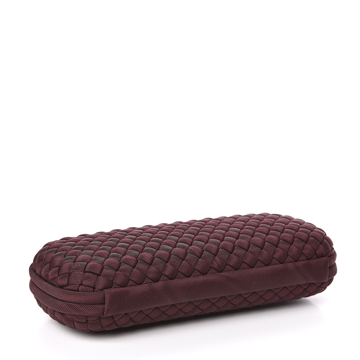 Silk Faille Intrecciato Knot Clutch Burgundy