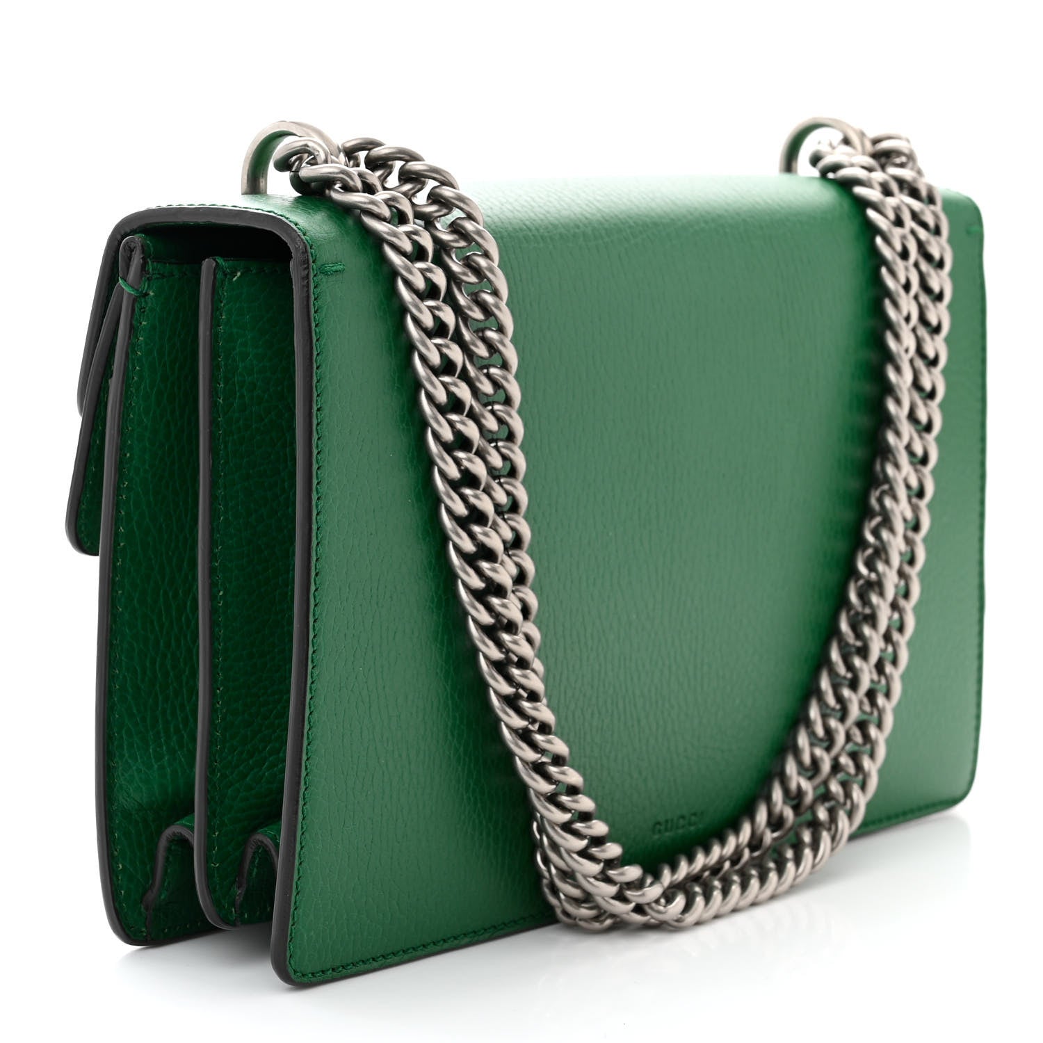 Gucci Pebbled Calfskin Small Dionysus Shoulder Bag Emerald 3 of 10
