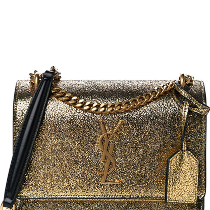 Saint Laurent Metallic Sparkle Calfskin Small Monogram Sunset Gold 7 of 23