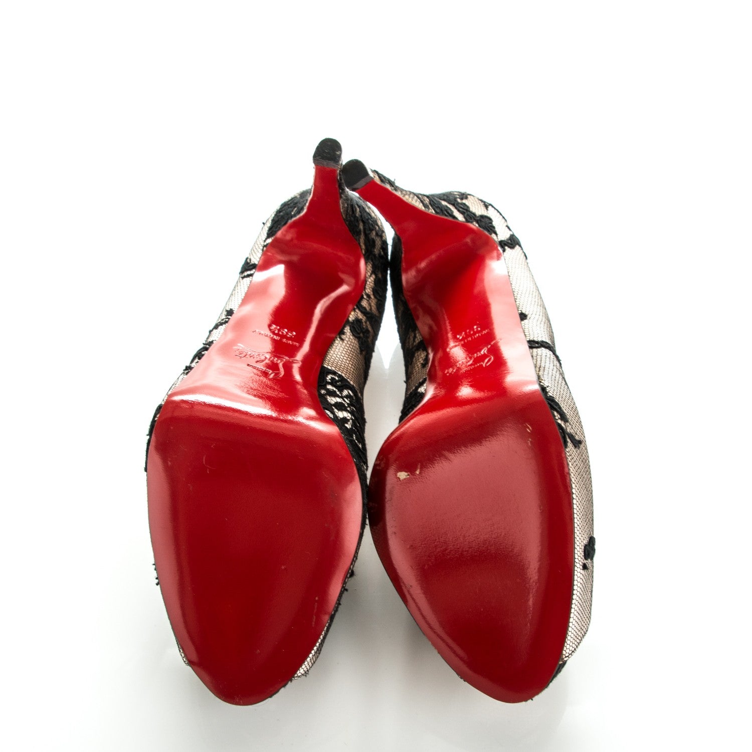 Christian Louboutin Satin Lace Hyper Prive 120 Pumps 39.5 Black 5 of 7