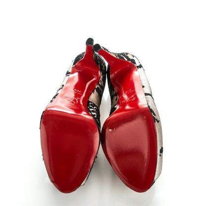 Christian Louboutin Satin Lace Hyper Prive 120 Pumps 39.5 Black 5 of 7