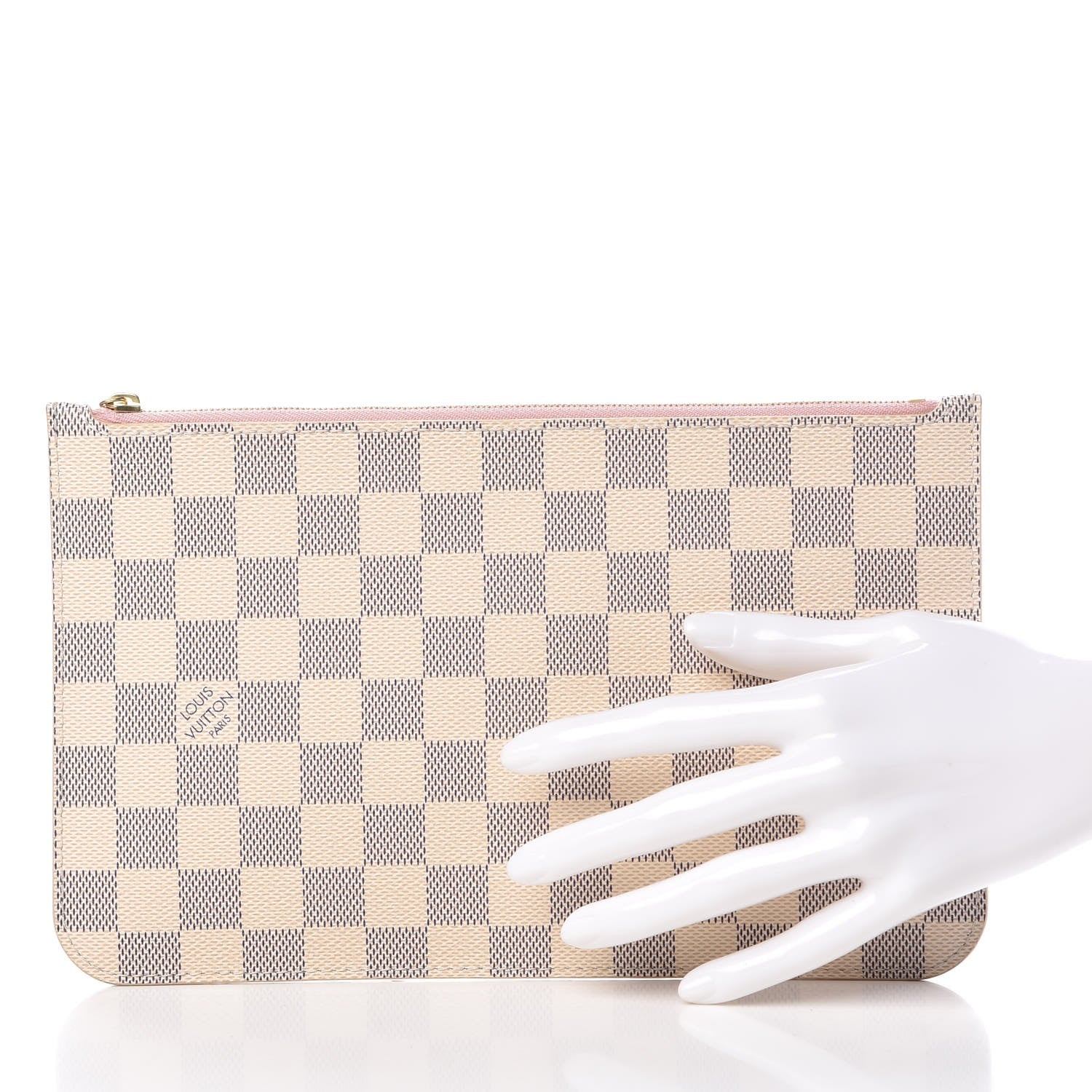 Louis Vuitton Damier Azur Neverfull MM GM Pochette Rose Ballerine 2 of 7