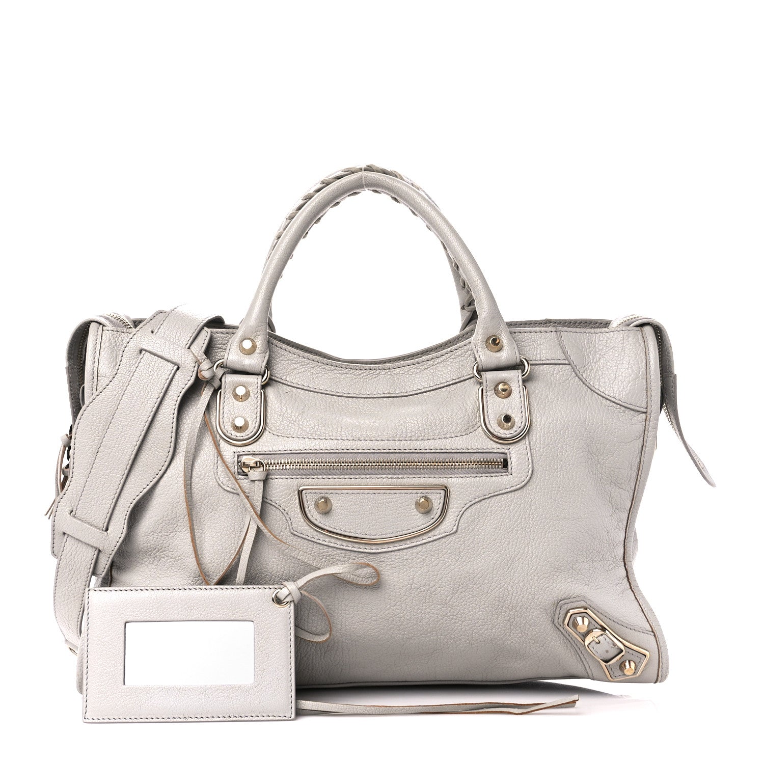 Balenciaga Chevre Gold Metallic Edge Hardware City Gris Perle 1 of 13