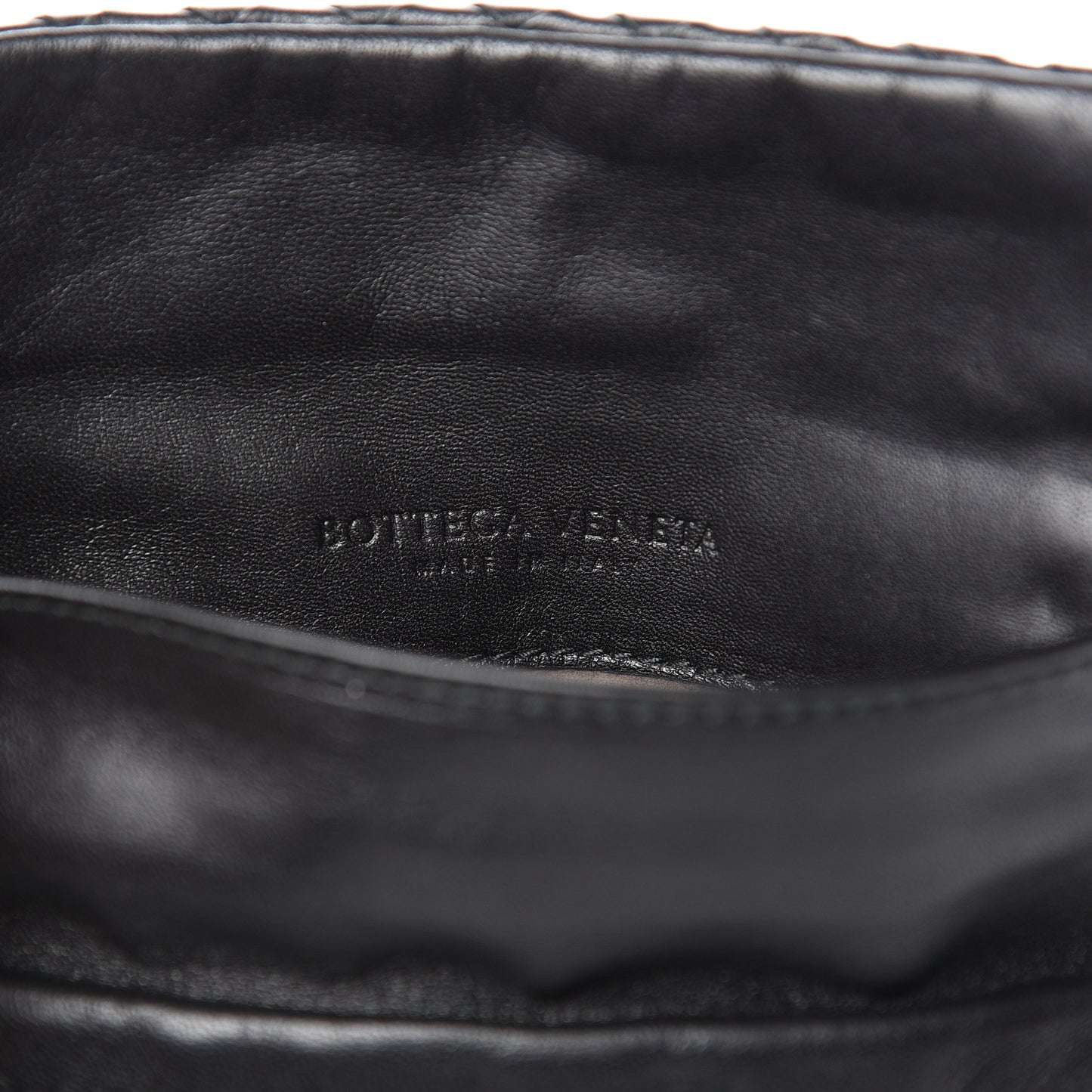 Nappa Intrecciato Small Chain Crossbody Black