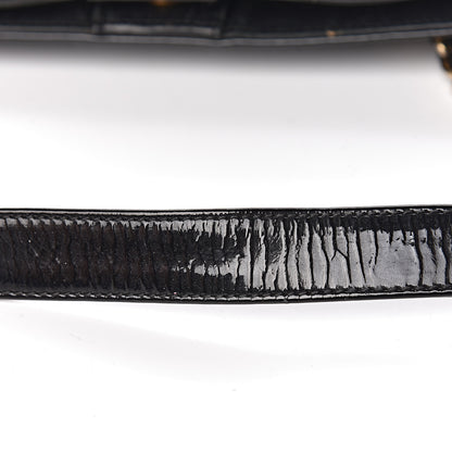 Chanel Patent Perforated CC Shopping Tote Black 8 of 21