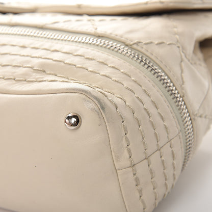 Chanel Calfskin Stitched Large Expandable Flap Bag White 17 of 19