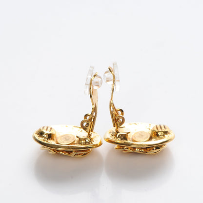 Chanel CC Clip On Earrings Gold 3 of 4