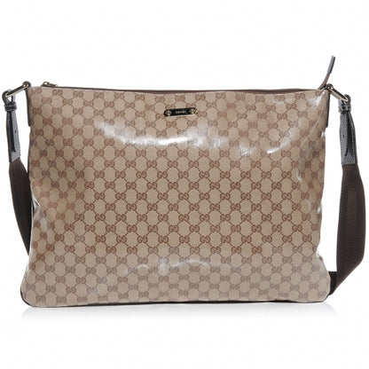 Gucci Crystal Monogram Messenger Bag Brown 1 of 7