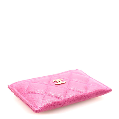 Chanel Caviar Quilted Card Holder Fuchsia 4 of 8