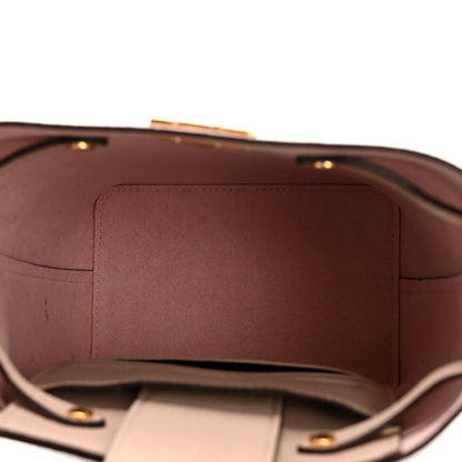 Louis Vuitton Calfskin Nano Lockme Bucket Greige 5 of 11