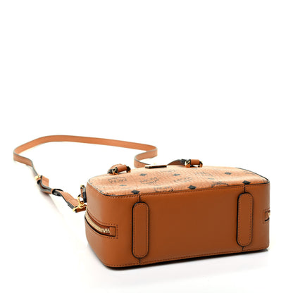 MCM Visetos Essential Small Disco Tote Cognac 3 of 4