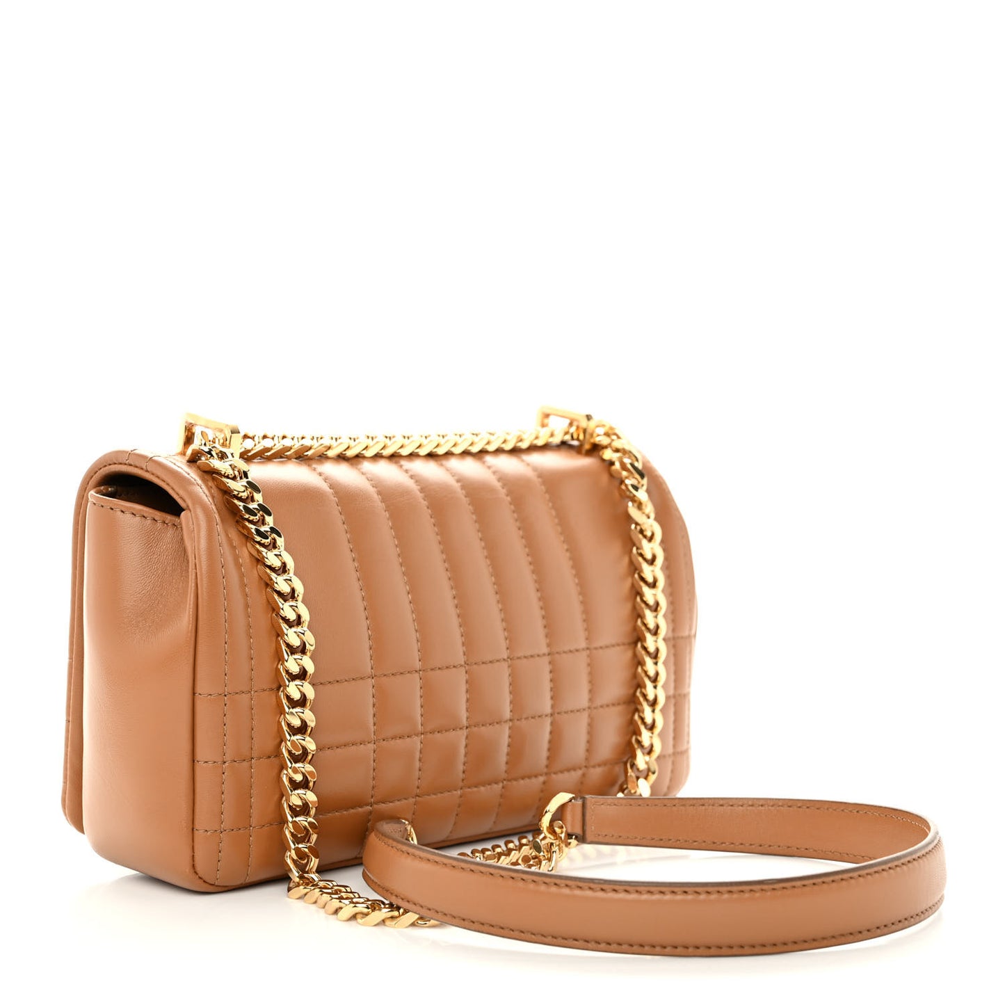 Lambskin Quilted Small Lola Bag Maple Brown