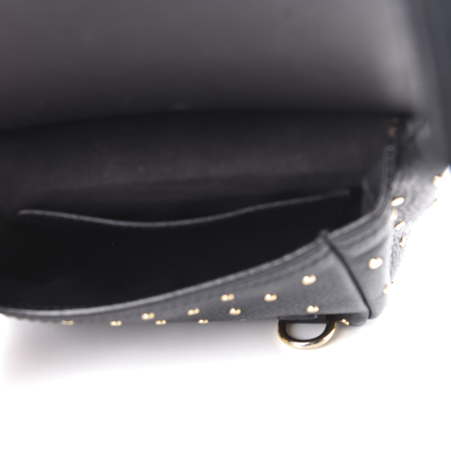 Burberry Soft Grain Calfskin Studded Baby Bridle Saddle Bag Black 5 of 13