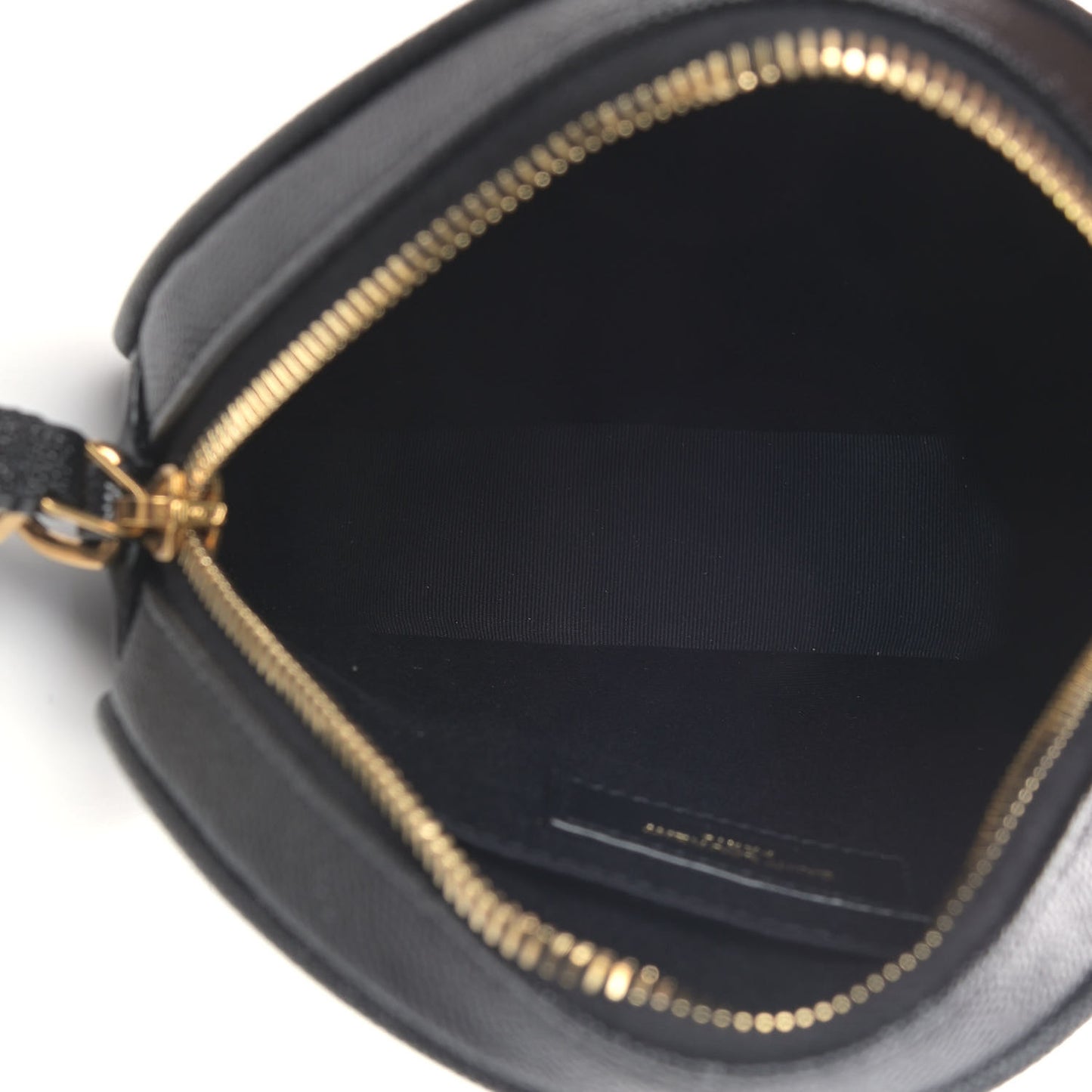 Grain De Poudre Matelasse Chevron Quilted Round Vinyle Camera Bag Black