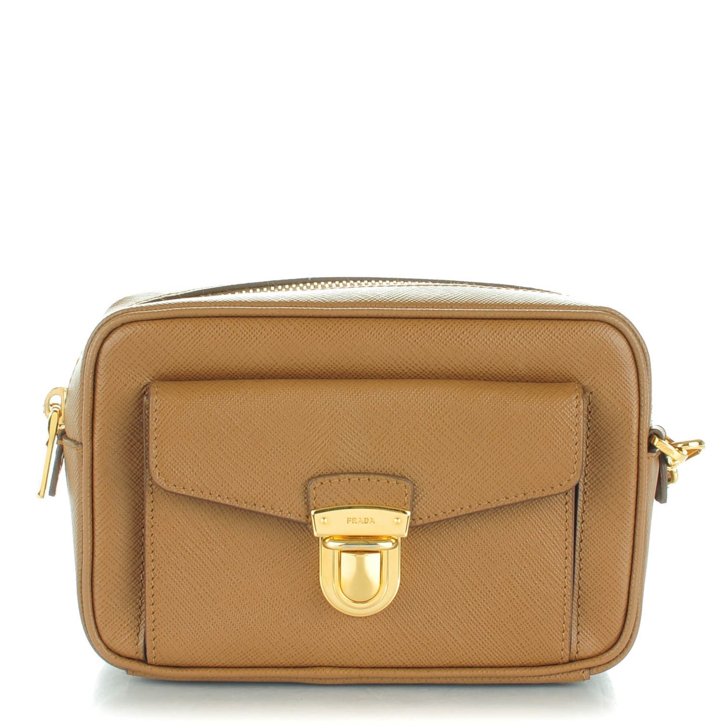 Saffiano Camera Crossbody Cannella