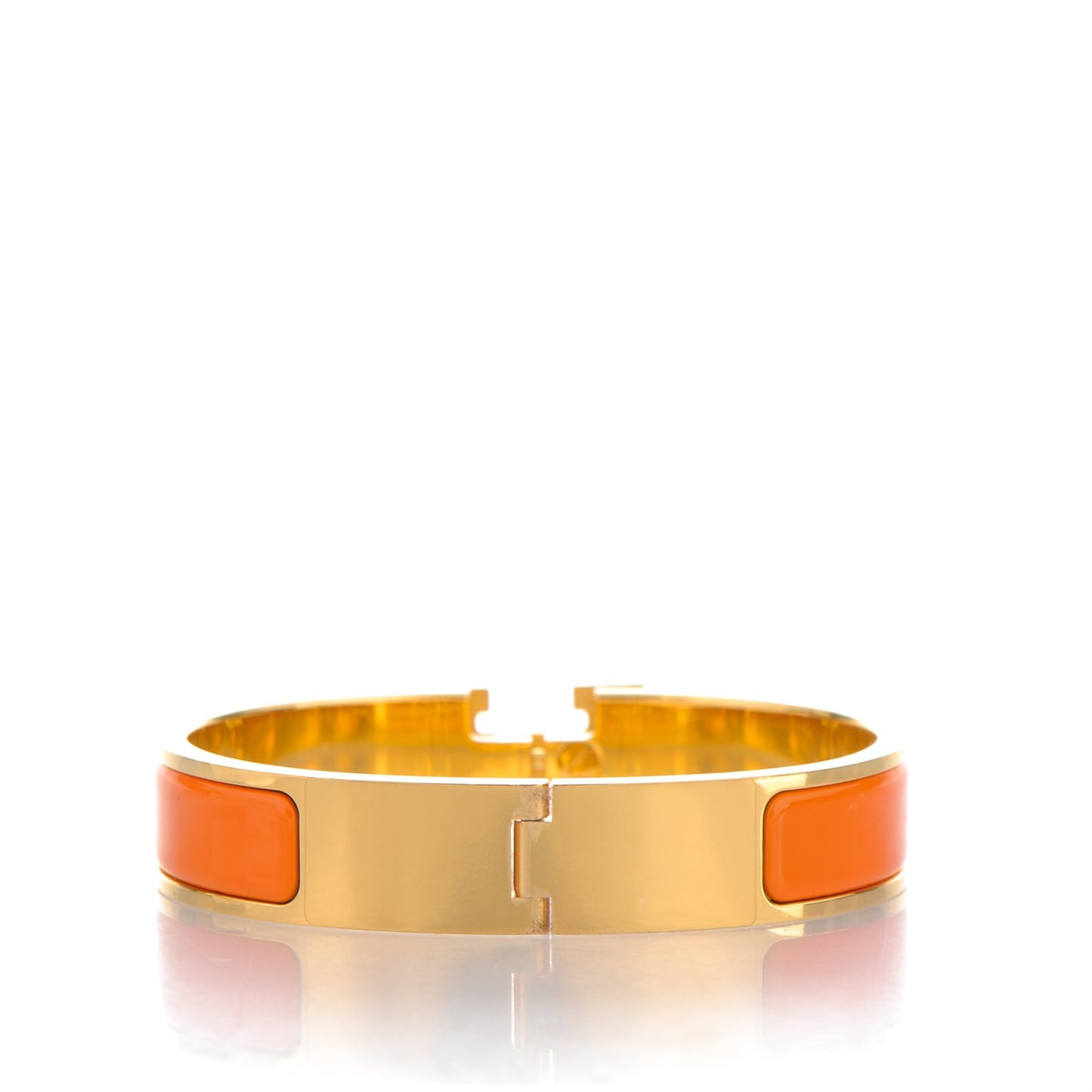 Enamel Narrow Clic Clac H Bracelet PM Orange