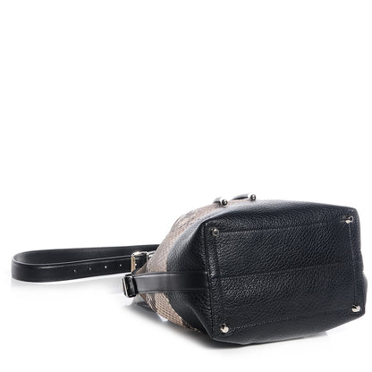 Proenza Schouler Suede Watersnake Medium Bucket Bag Black 4 of 9