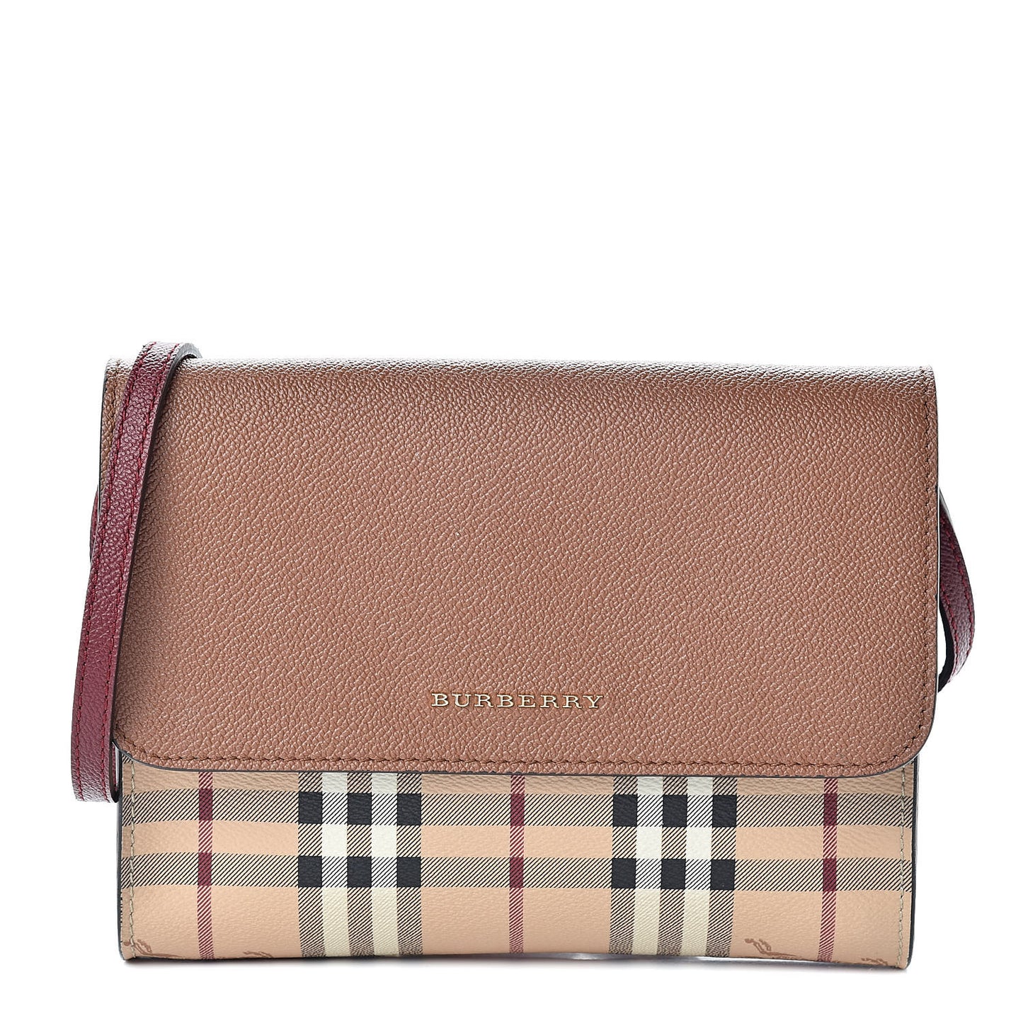 Haymarket Check Small Loxley Crossbody Bright Toffee