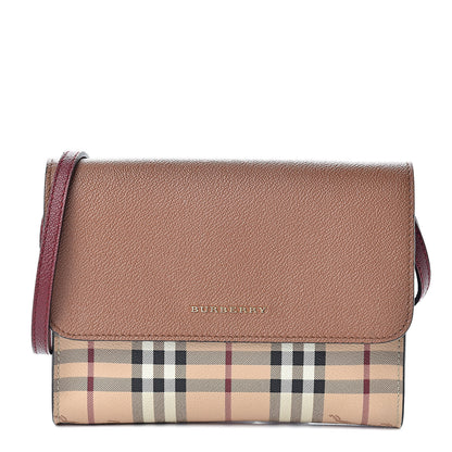 Burberry Haymarket Check Small Loxley Crossbody Bright Toffee 1 of 11
