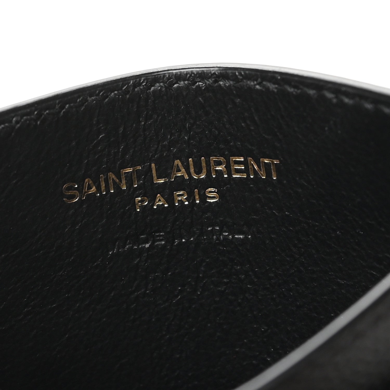 Saint Laurent Grain De Poudre Matelasse Chevron Monogram Credit Card Case Black 6 of 7