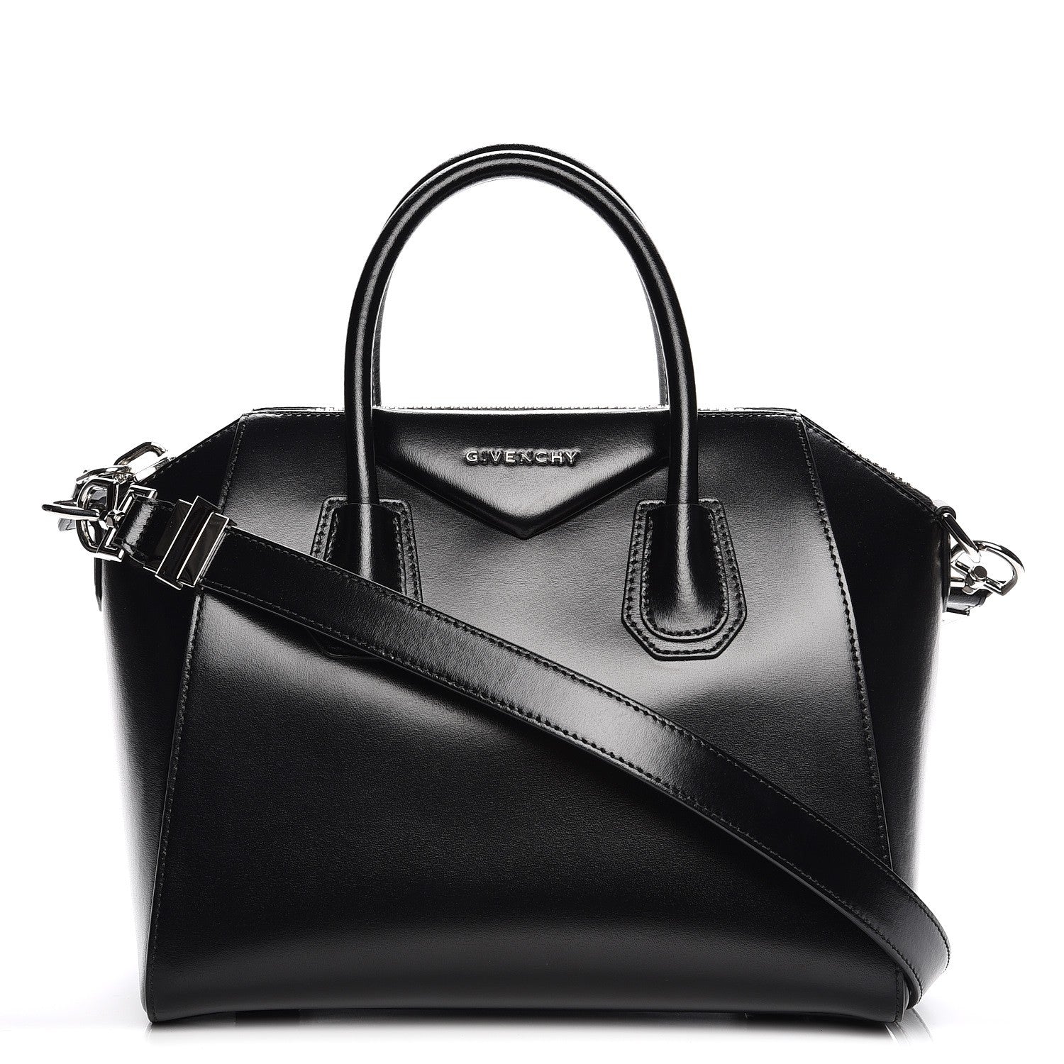 Givenchy Shiny Lord Calfskin Small Antigona Black 1 of 7