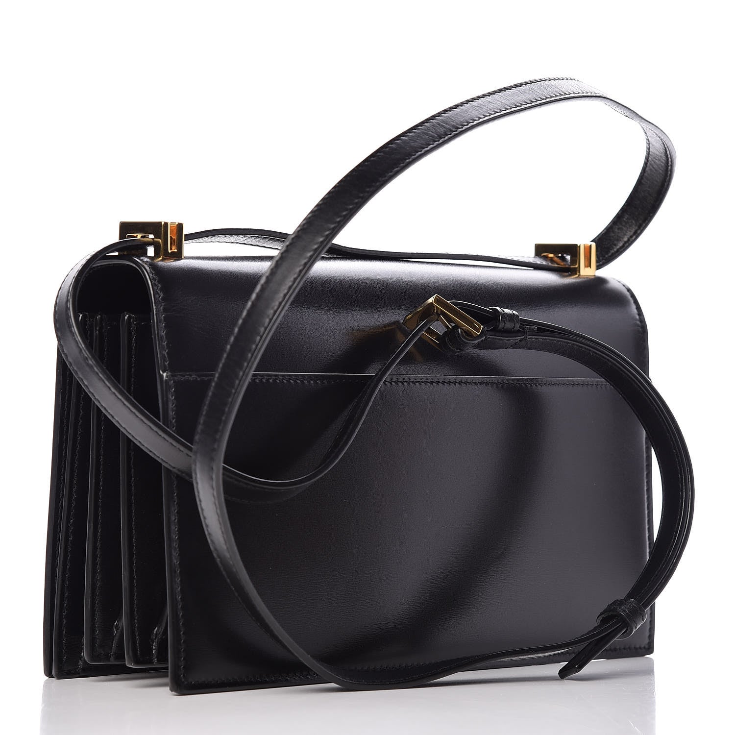 Saint Laurent Smooth Calfskin Medium Domino Shoulder Bag Black 3 of 9