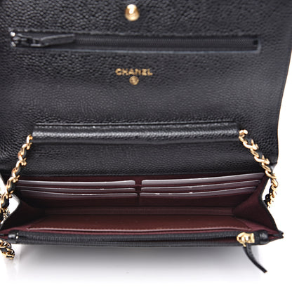 Chanel Caviar Quilted Wallet On Chain WOC Black 4 of 10