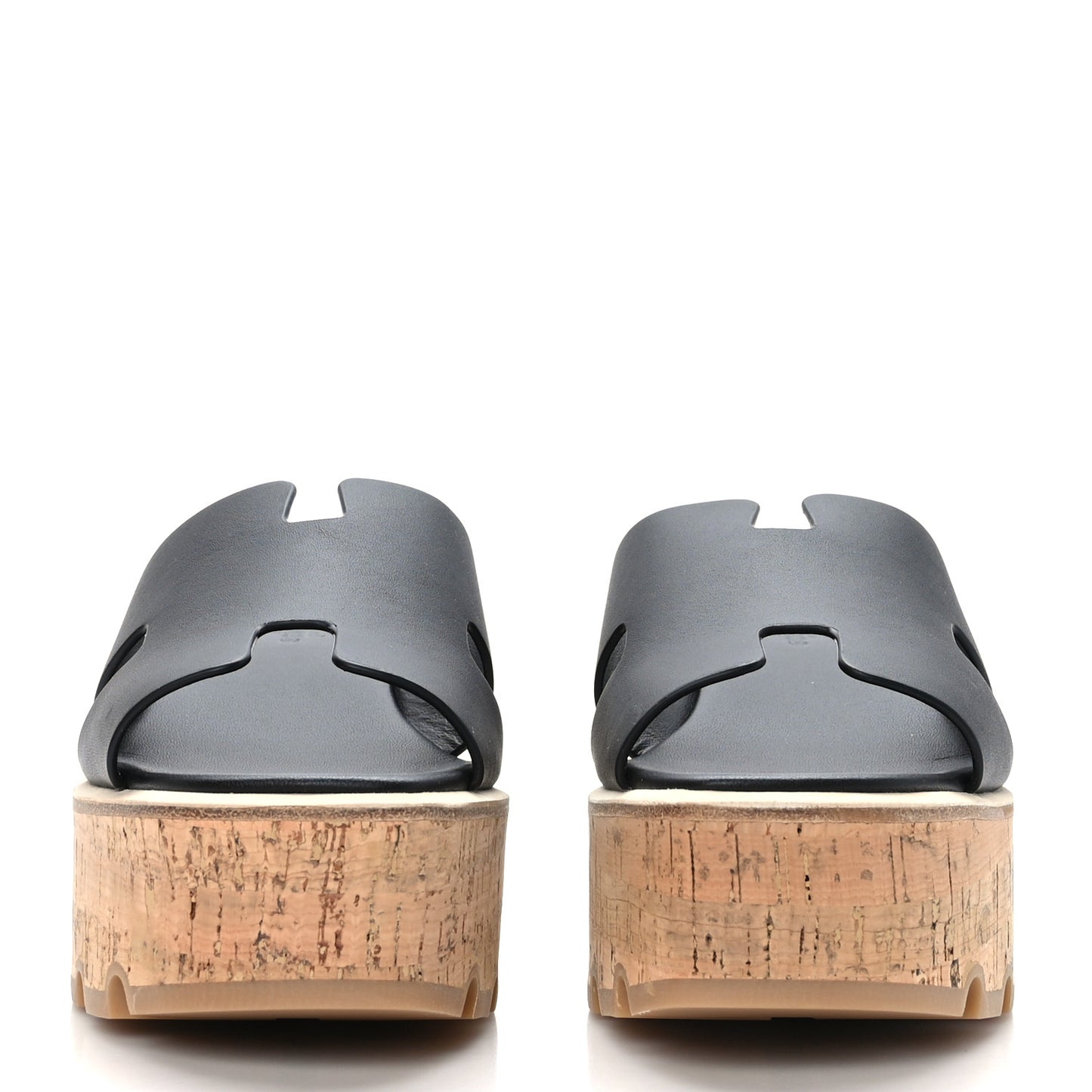 Calfskin Cork Eze 30 Sandals 37 Black