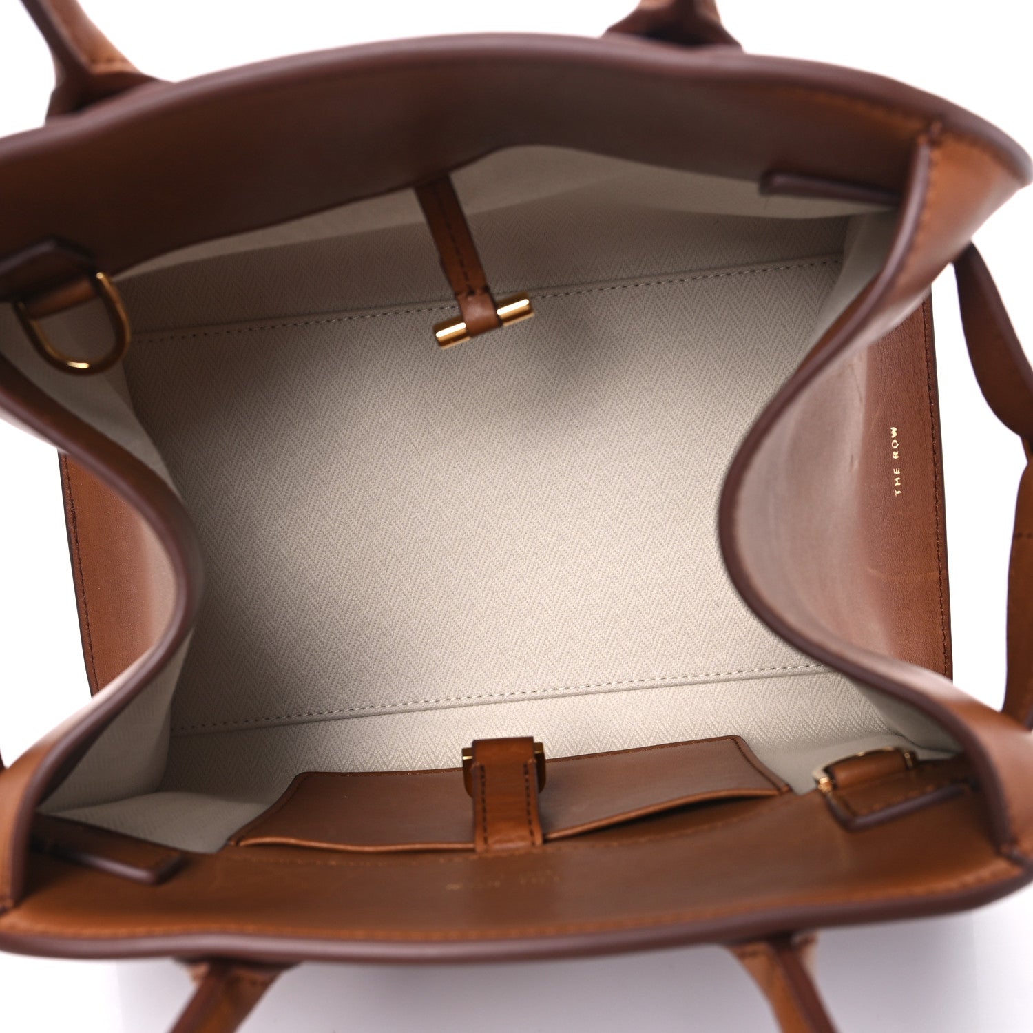 The Row Polished Saddle Calfskin Soft Margaux 10 Bag Cuir 5 of 12