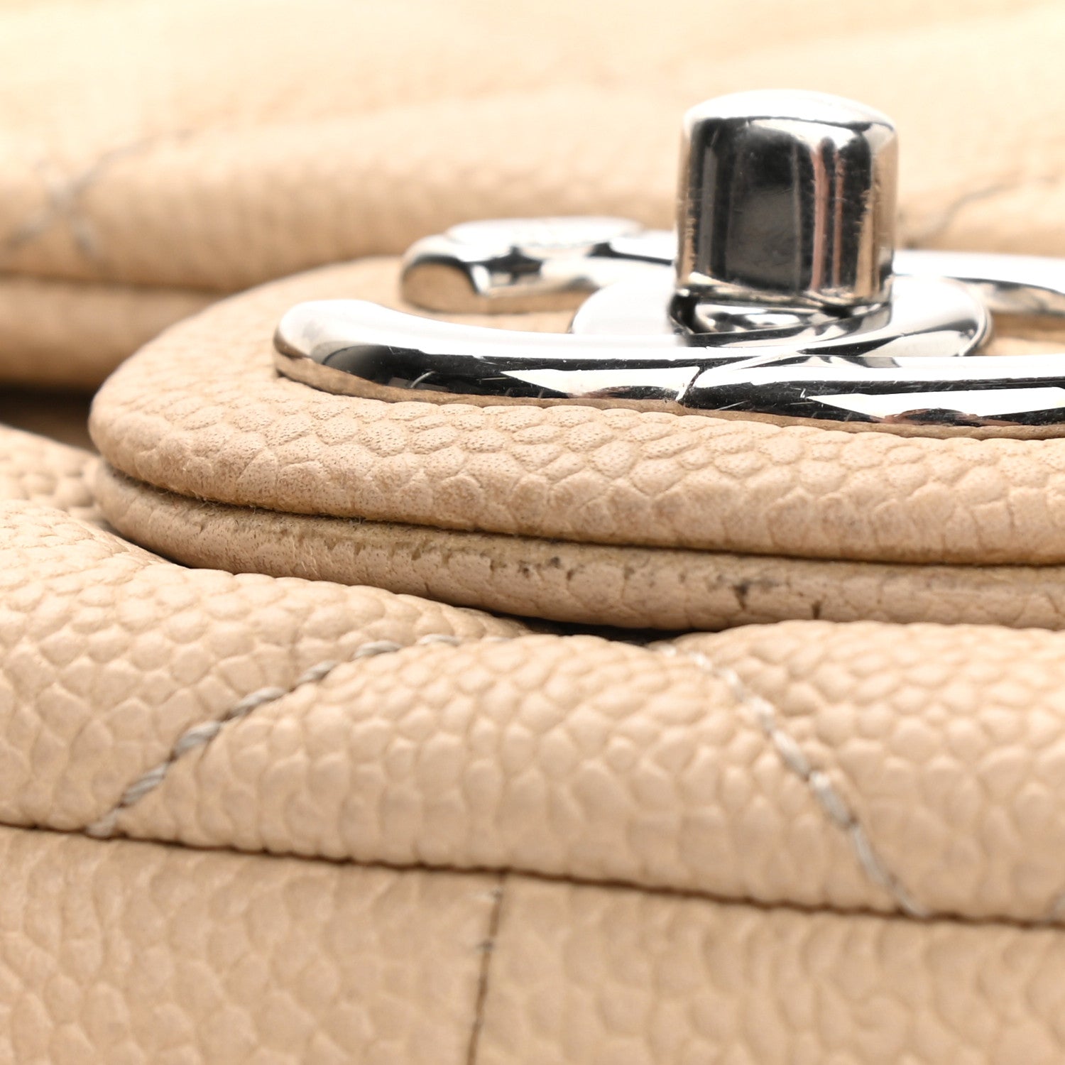 Chanel Caviar Quilted Medium Easy Flap Beige 13 of 18