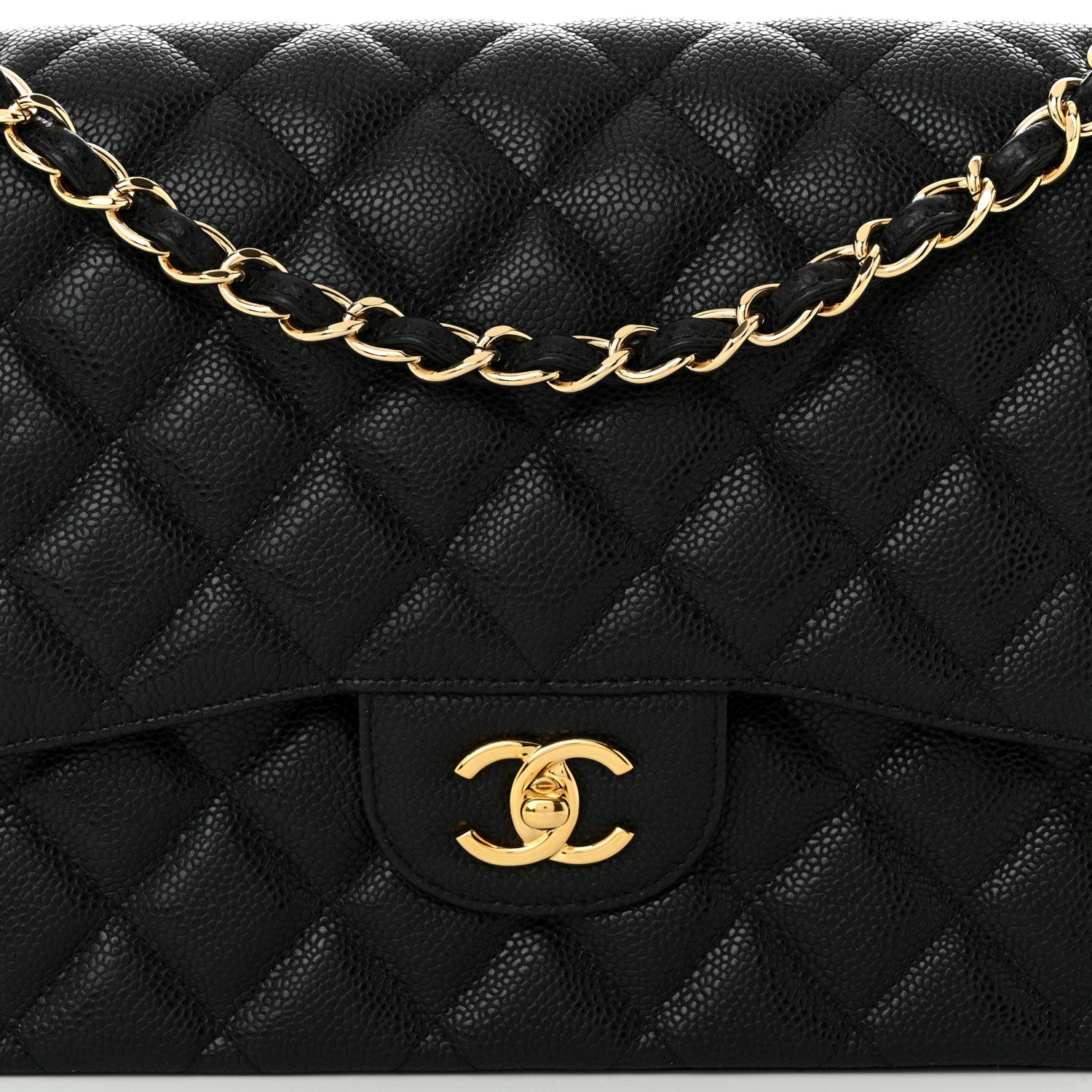 Chanel Caviar Quilted Jumbo Double Flap Black 8 of 11